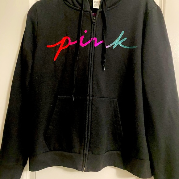 Victoria Secrets/Pink Zipper Down Closure Sweatshirt! Like New! Size XL. - Picture 3 of 3